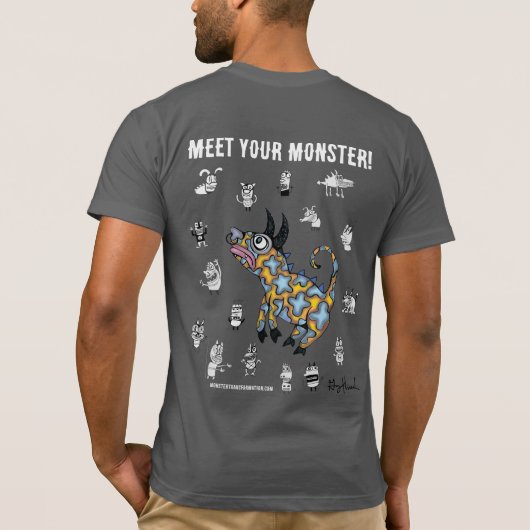 Monster Transformation Launch T-shirt Mannen (Achterkant)