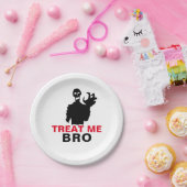 Monster Treat me Bro grappige Halloween aanpasbaar Papieren Bordje (Feest)