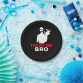 Monster Treat me Bro grappige Halloween aanpasbaar Papieren Bordje (Feest)