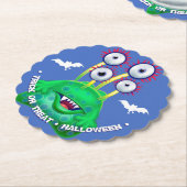 Monster Trick or treat Halloween Party Onderzetter (Gekanteld)