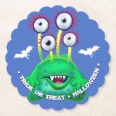 Monster Trick or treat Halloween Party Onderzetter (Voorkant)