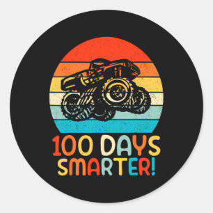 Monster Truck 100 dagen van de school kleuterschoo Ronde Sticker