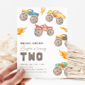 Monster Truck 2e verjaardag Uitnodiging | Vrachtwa