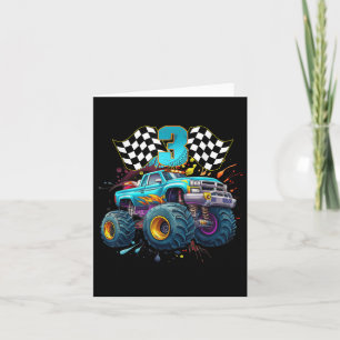 Monster Truck 3 jaar oude jongen 3e Geweldige verj Kaart