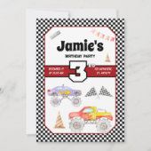 Monster Truck 3e verjaardag uitnodiging (Voorkant)