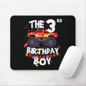 Monster Truck 3rd Birthday Boy Funny 3 Years Old B Muismat (Met muis)