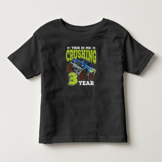 Monster Truck 3rd Birthday Kinder Shirts (Voorkant)