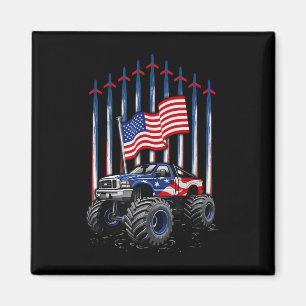 Monster Truck 4 juli Amerikaanse vlag Patrioti Magneet