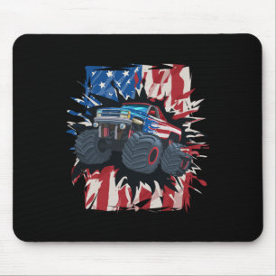 Monster Truck 4 juli T-shirt Jongens Amerikaanse V Muismat