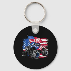 Monster Truck 4 juli T-shirt Jongens Amerikaanse V Sleutelhanger
