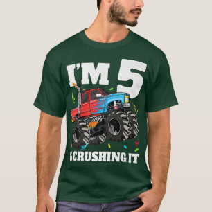 Monster Truck 5th Birthday Boy 5 T-shirt