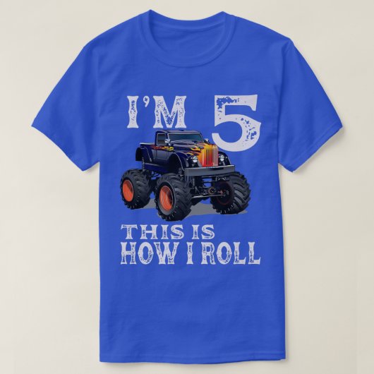 Monster Truck 5th Birthday Gifts I'm 5 This Is How T-shirt (Design voorkant)