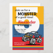 Monster Truck 5th Birthday Kaart (Voorkant / Achterkant)