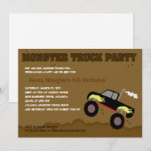 MONSTER TRUCK 5x7 Birthday-uitnodigingen Kaart (Voorkant / Achterkant)