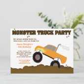 MONSTER TRUCK 5x7 Birthday-uitnodigingen Kaart (Staand voorkant)