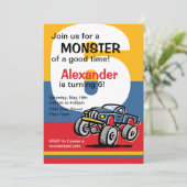 Monster Truck 6th Birthday Kaart (Staand voorkant)