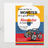Monster Truck 6th Birthday Kaart (Voorkant / Achterkant)