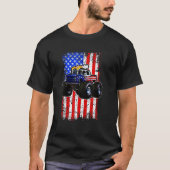 Monster Truck American Flag Racing USA Patriottisc T-shirt (Voorkant)