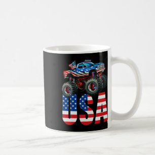 Monster Truck Amerikaanse Vlag Juli 4th USA Racing Koffiemok