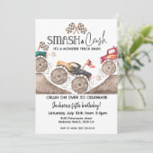 Monster Truck ANY AGE Smash and crash birthday Kaart (Staand voorkant)