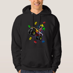 Monster Truck Autism Awareness Puzzle Piche for Bo Hoodie