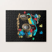 Monster Truck Autism Puzzle Piece Dabble Legpuzzel (Horizontaal)