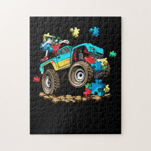 Monster Truck Autism Puzzle Piece Dabble Legpuzzel