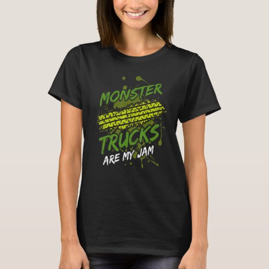 Monster Truck Auto Auto Guy Engineer Gas Engine T-shirt (Voorkant)