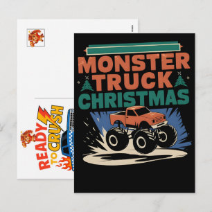 Monster Truck Auto voor Verjaardags Jongen, Peuter Feestdagenkaart