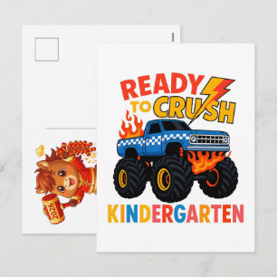 Monster Truck Auto voor Verjaardagsjongen, Peuters Feestdagenkaart