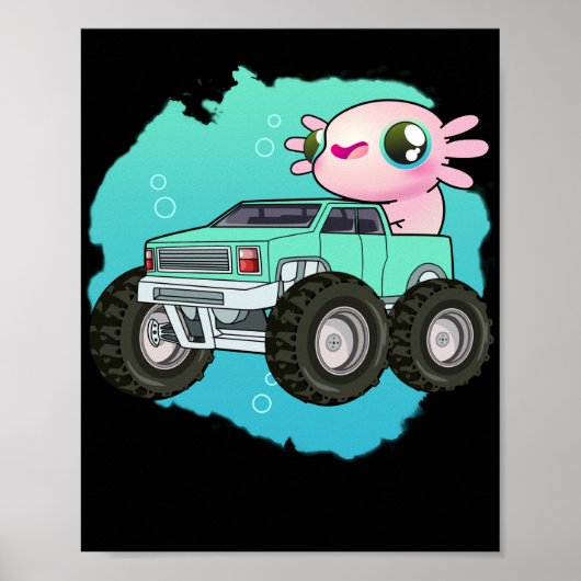 Monster Truck Axolotl Poster (Voorkant)