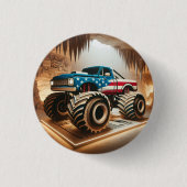 MONSTER TRUCK BADGE RONDE BUTTON 3,2 CM (Voorkant)