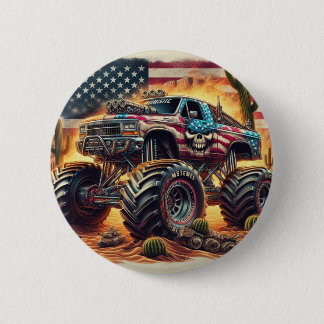MONSTER TRUCK BADGE RONDE BUTTON 5,7 CM
