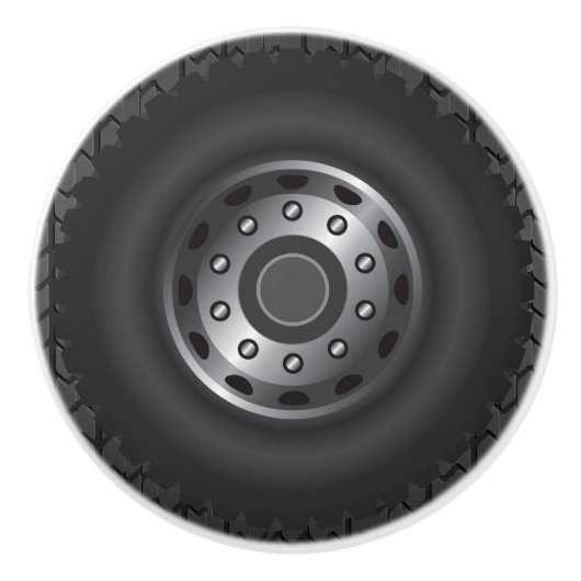 MONSTER Truck Banden #1 Keramische Knop (Voorkant)