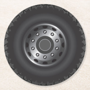 MONSTER Truck Banden #1 Ronde Kartonnen Onderzetter