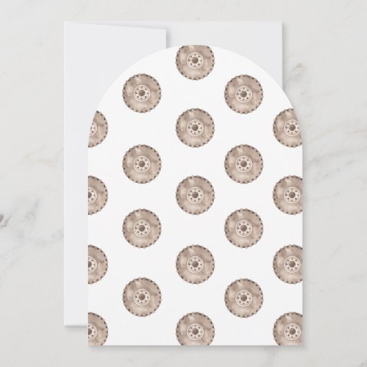 Monster Truck Bash Arc Shaped Invitation Kaart (Achterkant)