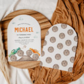 Monster Truck Bash Arc Shaped Invitation Kaart