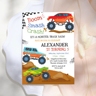 Monster Truck Bash Boom Smash Crash Jongens Verjaa Kaart