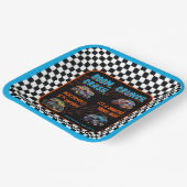 Monster Truck Bash Jongen 5e Verjaardagsfeestje Papieren Bordje (Gebogen)