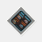 Monster Truck Bash Jongen 5e Verjaardagsfeestje Servet (Hoek)