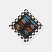 Monster Truck Bash Jongen 6e Verjaardagsfeestje Servet (Hoek)