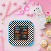 Monster Truck Bash Jongen 9e Verjaardagsfeestje Papieren Bordje (Feest)