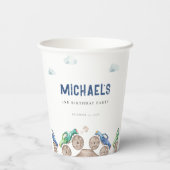 Monster Truck Bash Verjaardag Papieren Bekers (Achterkant)