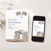 Monster Truck Bash Verjaardag uitnodiging