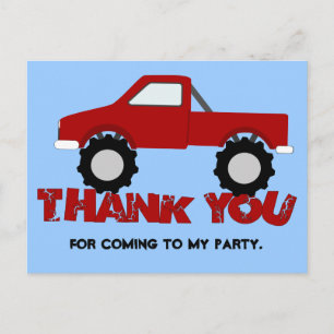 Monster Truck Bedankt Briefkaart