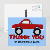 Monster Truck Bedankt Briefkaart (Voorkant / Achterkant)