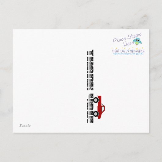 Monster Truck Bedankt Briefkaart (Achterkant)