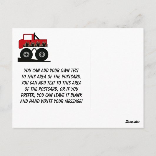 Monster Truck Bedankt Briefkaart (Achterkant)