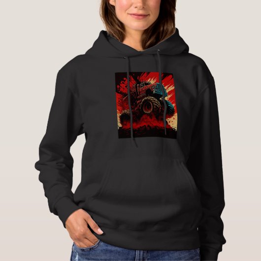 Monster Truck Big Style Truck Hoodie (Voorkant)