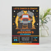 Monster Truck Birthday Bash Kaart (Staand voorkant)